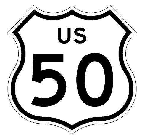 US Route 50 Sticker Decal R1032 Highway Sign Road Sign - Winter Park Products