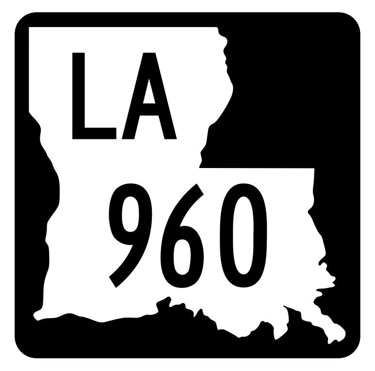 Louisiana State Highway 960 Sticker Decal R6224 Highway Route Sign