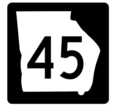 Georgia State Route 45 Sticker R3592 Highway Sign