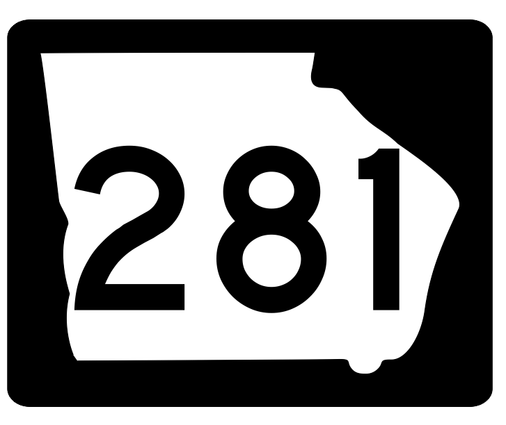 Georgia State Route 281 Sticker R3946 Highway Sign