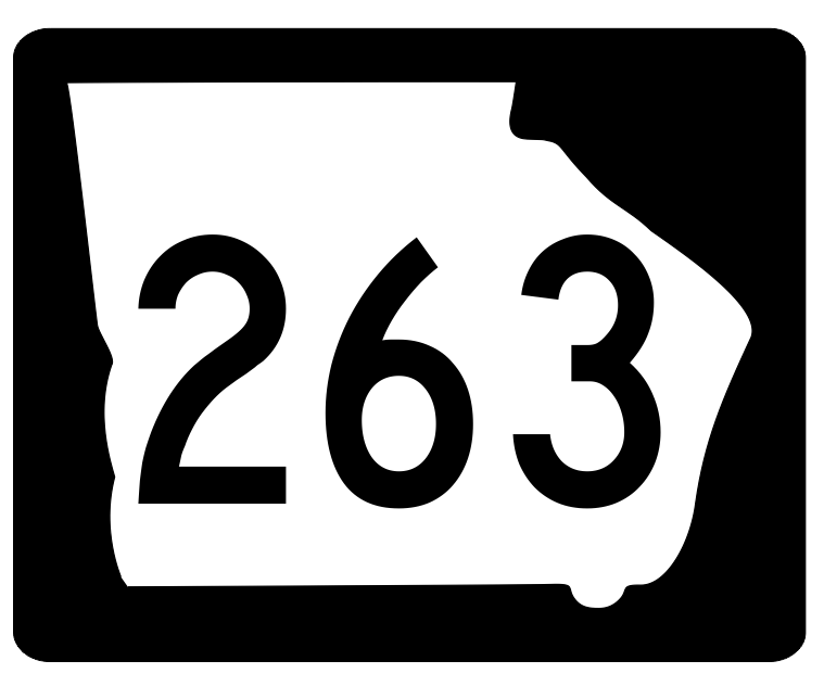 Georgia State Route 263 Sticker R3928 Highway Sign