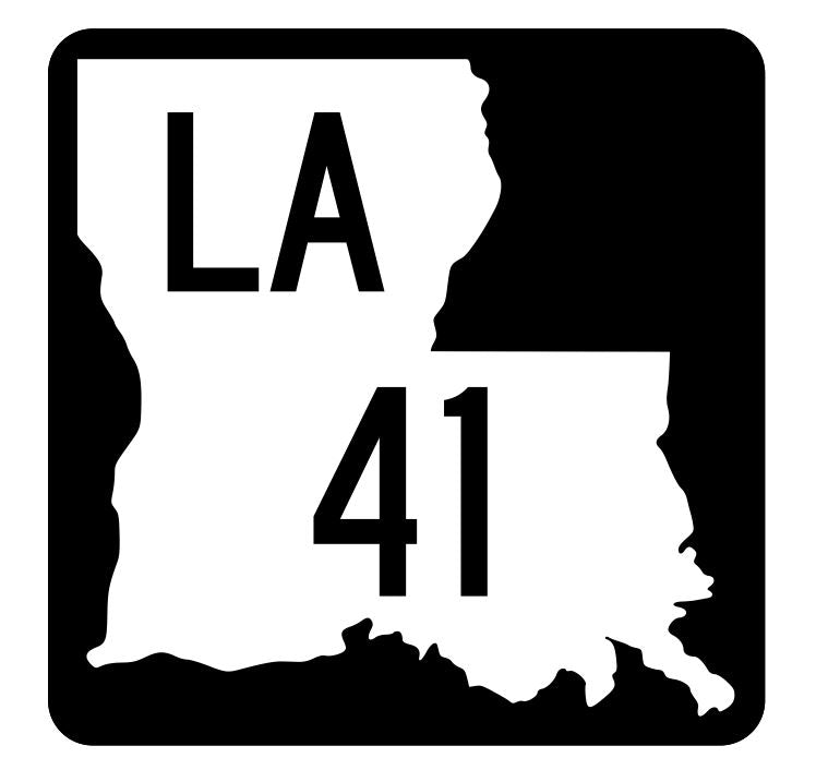 Louisiana State Highway 41 Sticker Decal R5767 Highway Route Sign