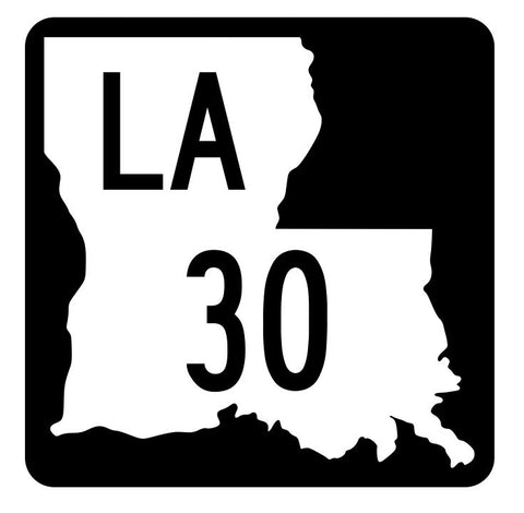 Louisiana State Highway 30 Sticker Decal R5757 Highway Route Sign