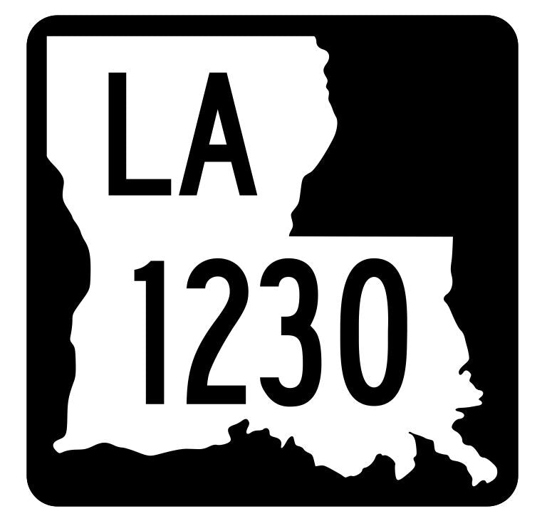 Louisiana State Highway 1230 Sticker Decal R6451 Highway Route Sign