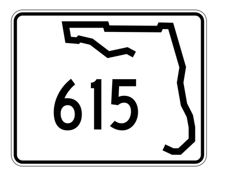 Florida State Road 615 Sticker Decal R1650 Highway Sign - Winter Park Products