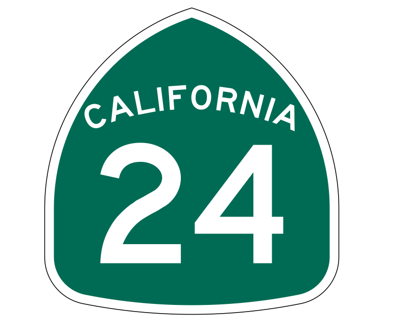 California State Route 24 Sticker Decal R1130 Highway Sign - Winter Park Products