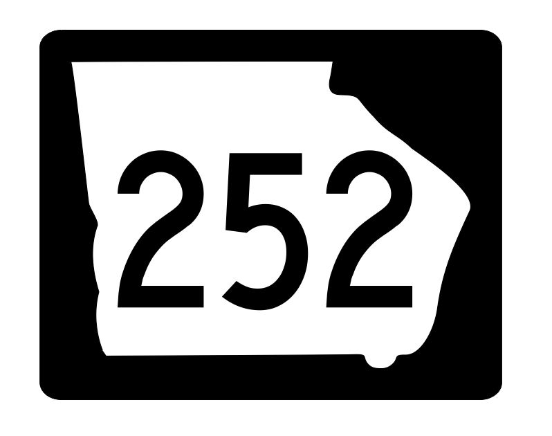 Georgia State Route 252 Sticker R3918 Highway Sign