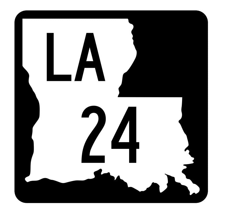 Louisiana State Highway 24 Sticker Decal R5751 Highway Route Sign