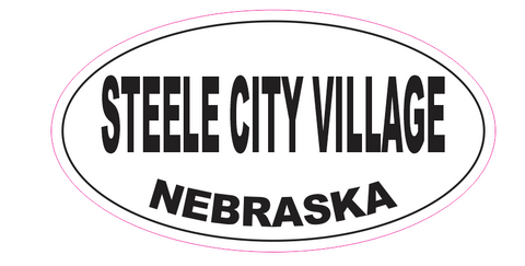 Steele Village Nebraska Oval Bumper Sticker D7056 Euro Oval