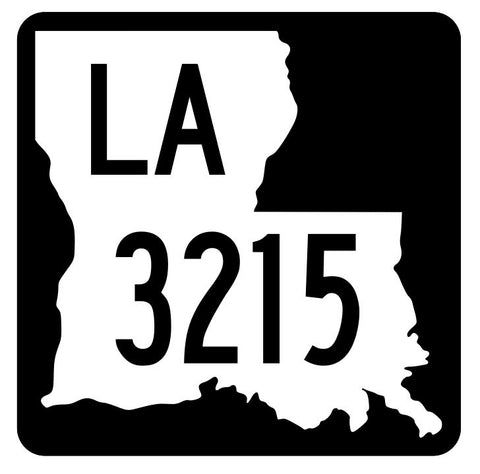 Louisiana State Highway 3215 Sticker Decal R6559 Highway Route Sign