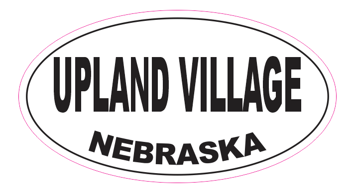 Upland Village Nebraska Oval Bumper Sticker D7091 Euro Oval