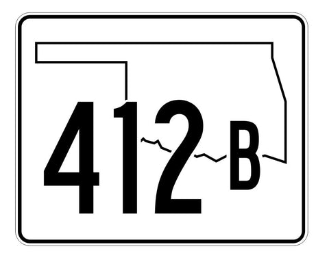 Oklahoma State Highway 412B Sticker Decal R5729 Highway Route Sign