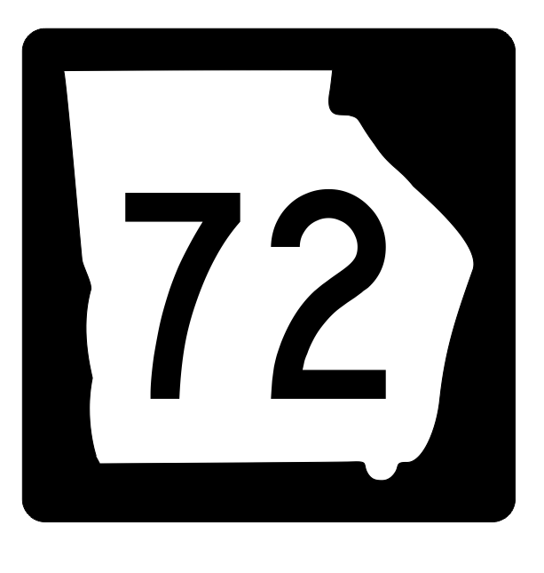 Georgia State Route 72 Sticker R3618 Highway Sign