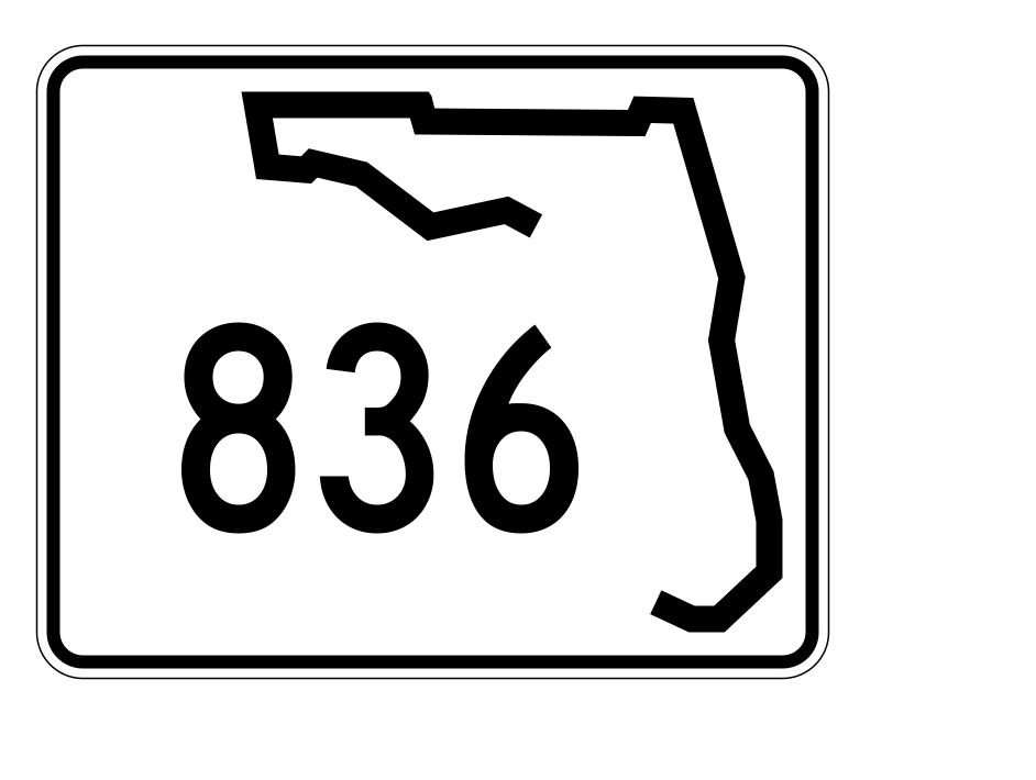 Florida State Road 836 Sticker Decal R1720 Highway Sign - Winter Park Products