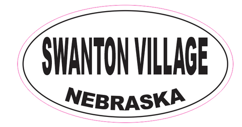 Swanton Village Nebraska Oval Bumper Sticker D7071 Euro Oval