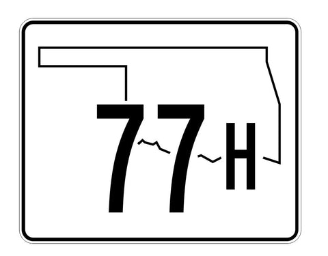 Oklahoma State Highway 77H Sticker Decal R5653 Highway Route Sign