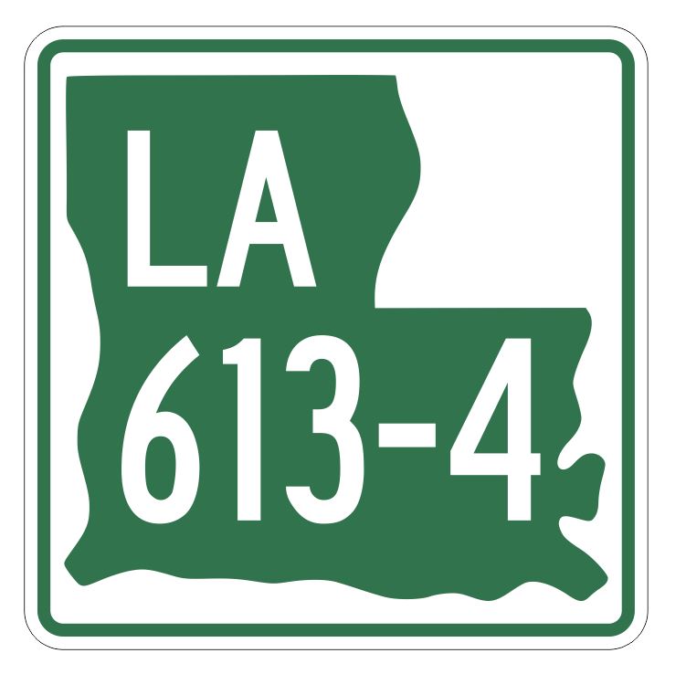 Louisiana State Highway 613-4 Sticker Decal R6625 Highway Route Sign