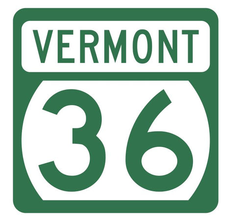 Vermont State Highway 36 Sticker Decal R5286 Highway Route Sign