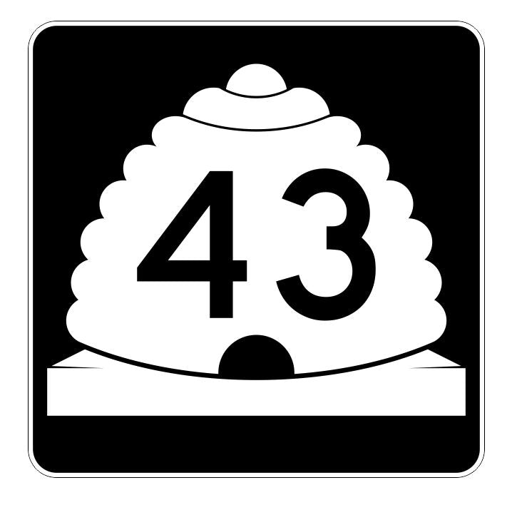 Utah State Highway 43 Sticker Decal R5384 Highway Route Sign