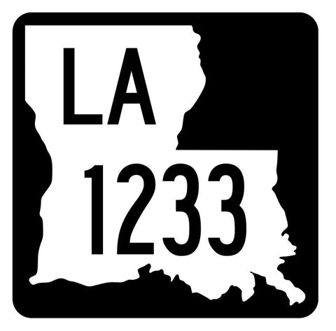 Louisiana State Highway 1233 Sticker Decal R6454 Highway Route Sign