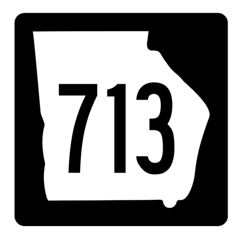 Georgia State Route 713 Sticker R4061 Highway Sign Road Sign Decal