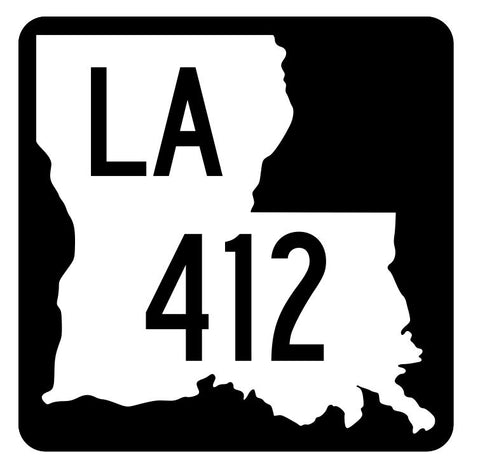 Louisiana State Highway 412 Sticker Decal R5943 Highway Route Sign