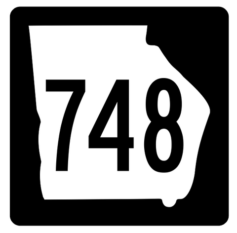 Georgia State Route 748 Sticker R4075 Highway Sign Road Sign Decal