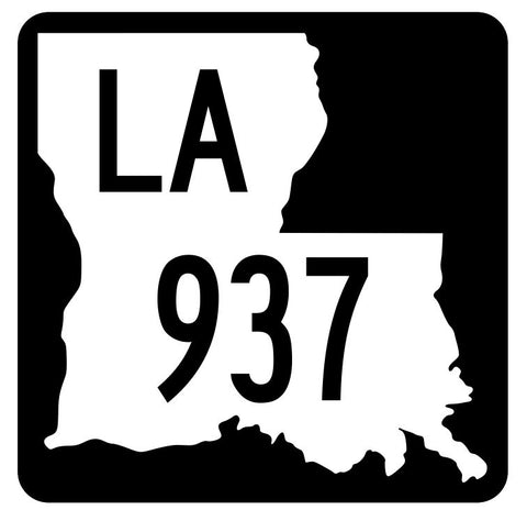 Louisiana State Highway 937 Sticker Decal R6205 Highway Route Sign