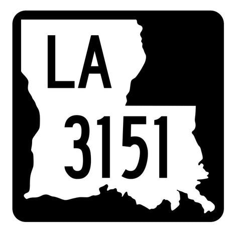 Louisiana State Highway 3151 Sticker Decal R6533 Highway Route Sign