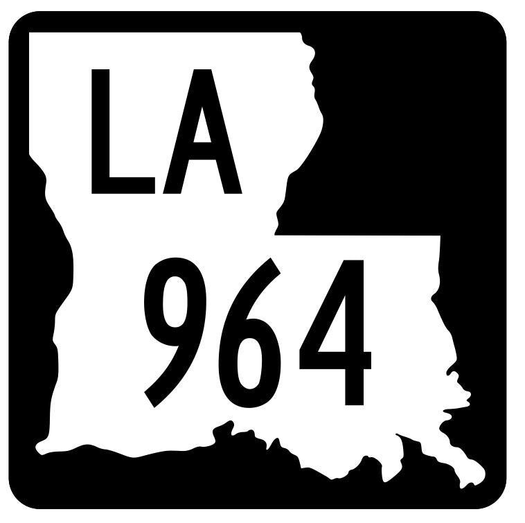 Louisiana State Highway 964 Sticker Decal R6227 Highway Route Sign