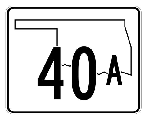 Oklahoma State Highway 40A Sticker Decal R5600 Highway Route Sign