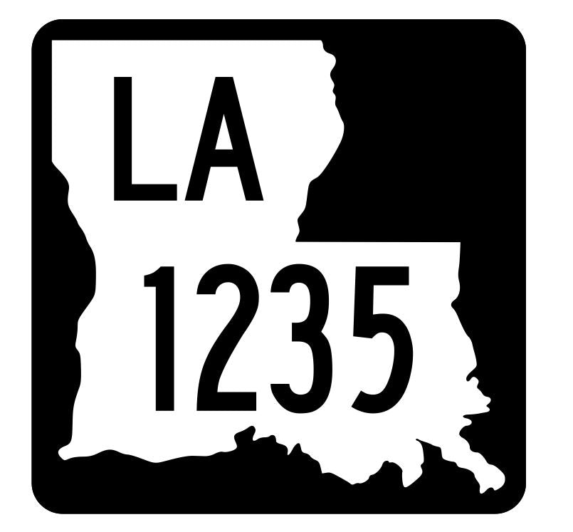 Louisiana State Highway 1235 Sticker Decal R6456 Highway Route Sign