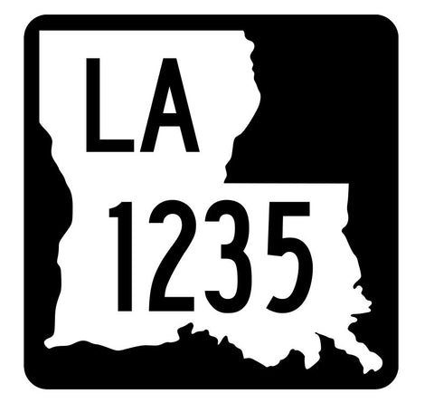 Louisiana State Highway 1235 Sticker Decal R6456 Highway Route Sign