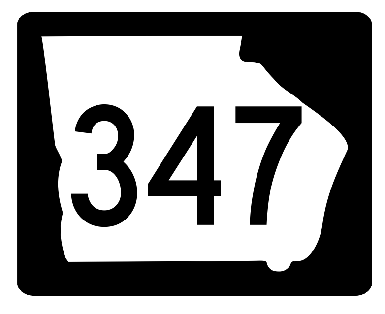 Georgia State Route 347 Sticker R4011 Highway Sign Road Sign Decal