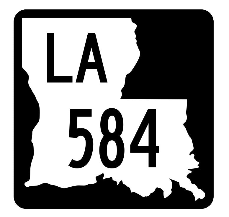 Louisiana State Highway 584 Sticker Decal R6002 Highway Route Sign