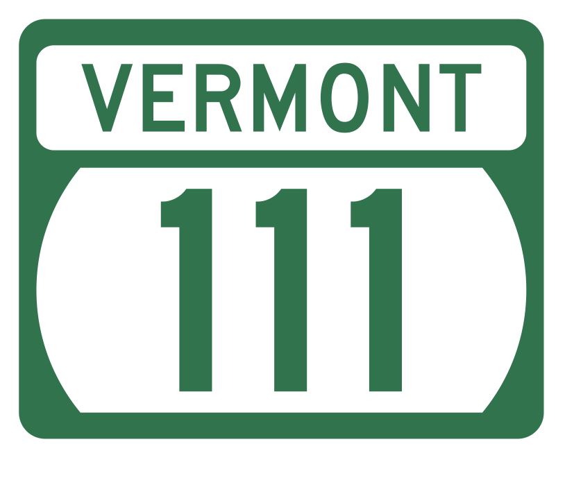 Vermont State Highway 111 Sticker Decal R5317 Highway Route Sign