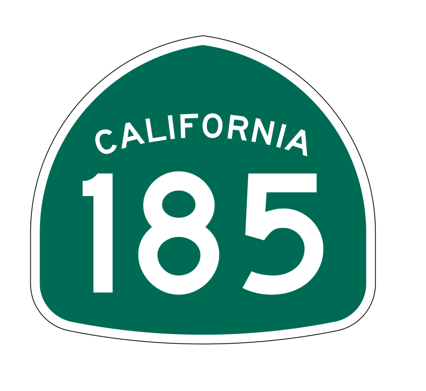 California State Route 185 Sticker Decal R1253 Highway Sign - Winter Park Products