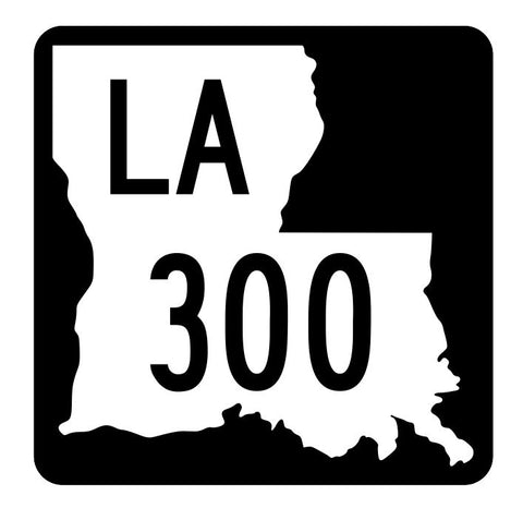 Louisiana State Highway 300 Sticker Decal R5896 Highway Route Sign