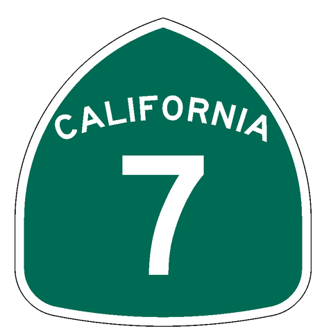 California State Route 7 Sticker Decal R999 Highway Sign Road Sign - Winter Park Products