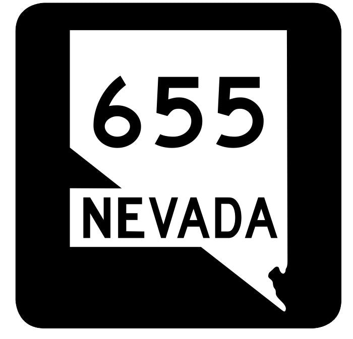 Nevada State Route 655 Sticker R3116 Highway Sign Road Sign