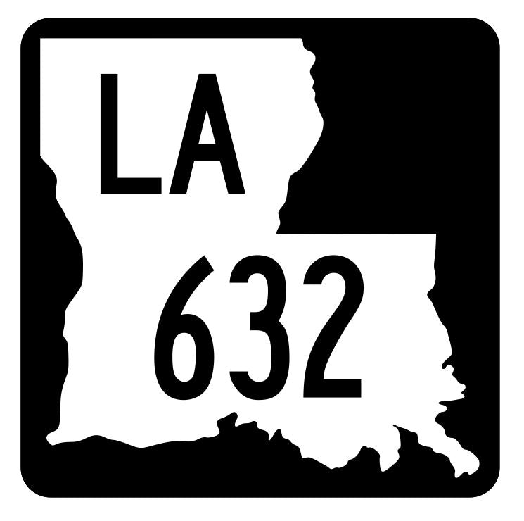 Louisiana State Highway 632 Sticker Decal R6020 Highway Route Sign