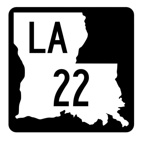 Louisiana State Highway 22 Sticker Decal R5749 Highway Route Sign