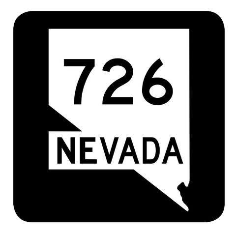 Nevada State Route 726 Sticker R3131 Highway Sign Road Sign