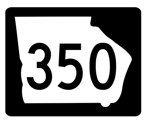 Georgia State Route 350 Sticker R4013 Highway Sign Road Sign Decal