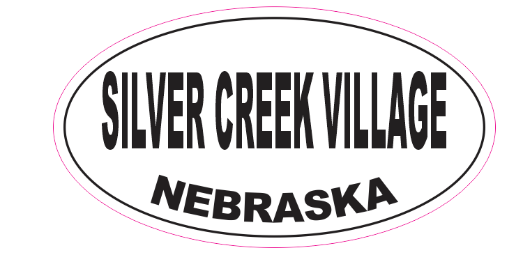 Silver Creek Village Nebraska Oval Bumper Sticker D7041 Euro Oval