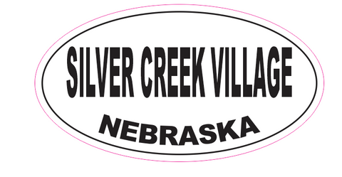 Silver Creek Village Nebraska Oval Bumper Sticker D7041 Euro Oval