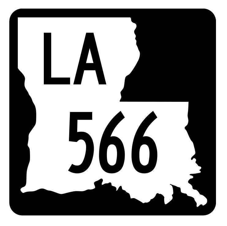 Louisiana State Highway 566 Sticker Decal R5999 Highway Route Sign