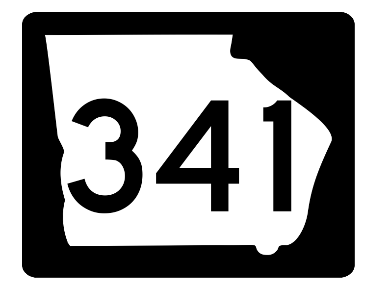 Georgia State Route 341 Sticker R4005 Highway Sign Road Sign Decal