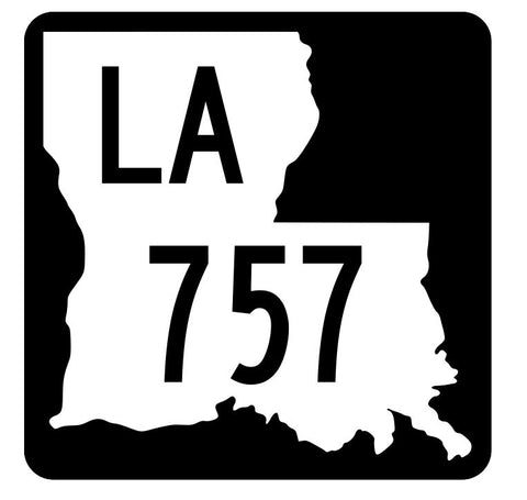 Louisiana State Highway 757 Sticker Decal R6075 Highway Route Sign