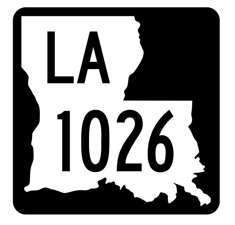 Louisiana State Highway 1026 Sticker Decal R6286 Highway Route Sign